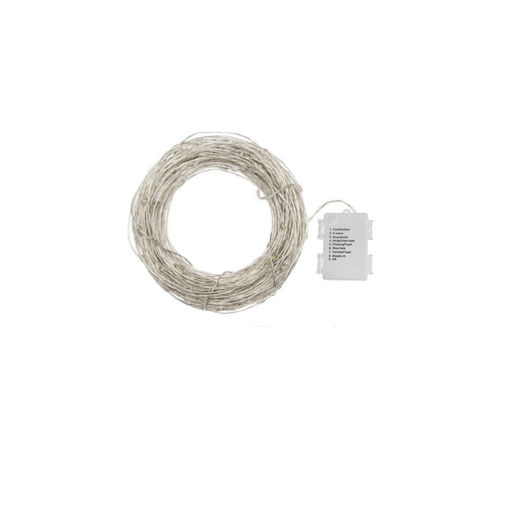 OxyLED Catena luminosa a energia solare per esterni,100 LED 8 modalità di illuminazione,filo di rame impermeabile,IP65 e timer per esterni,illuminazione interna,giardino,matrimonio,festa,bianco caldo 