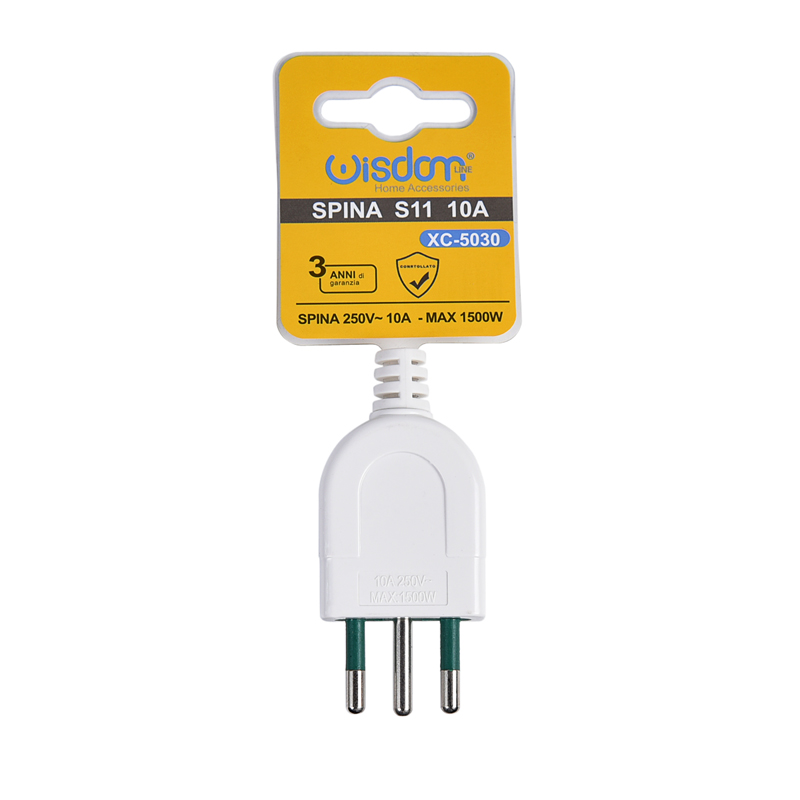 Blister Spina S11 10 Ampere 2P/T in Plastica Resistente Bianca 