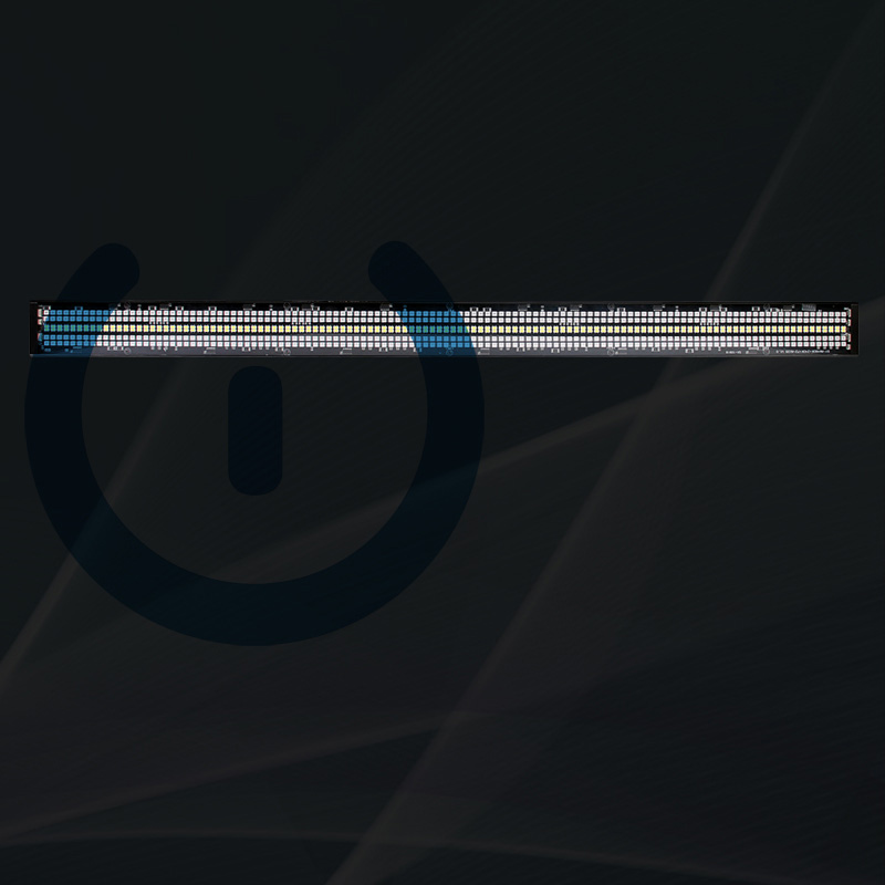 Barra LED Pixel RGB Chris One Eccellenza nell'Illuminazione per Eventi Live Chris Bar One in Prospettiva Frontale su Sfondo Grigio