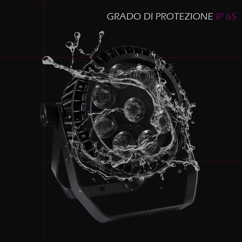 Illuminazione LED Esterna Par 9x10 RGBW IP65 per Eventi Infografica Acqua Par LED 9x10 Bagnato con Getto d'Acqua