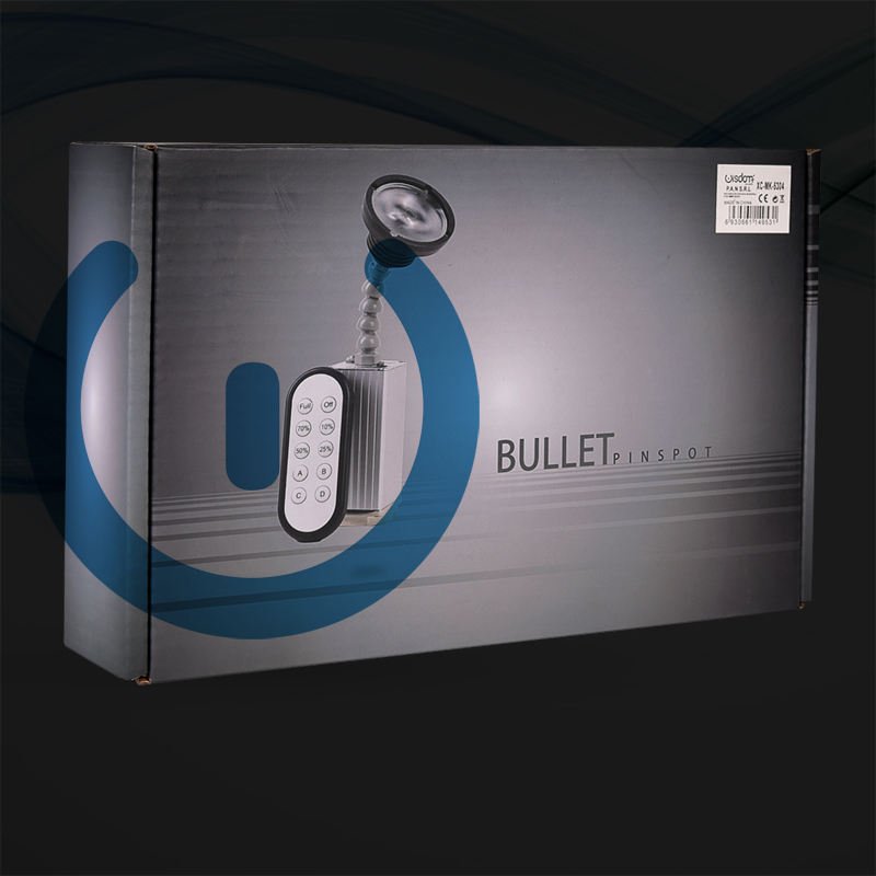 Scatola_Faretto_Bullet_Pinspot_Wireless_10W_Telecomando_Luce_2700K_2900K