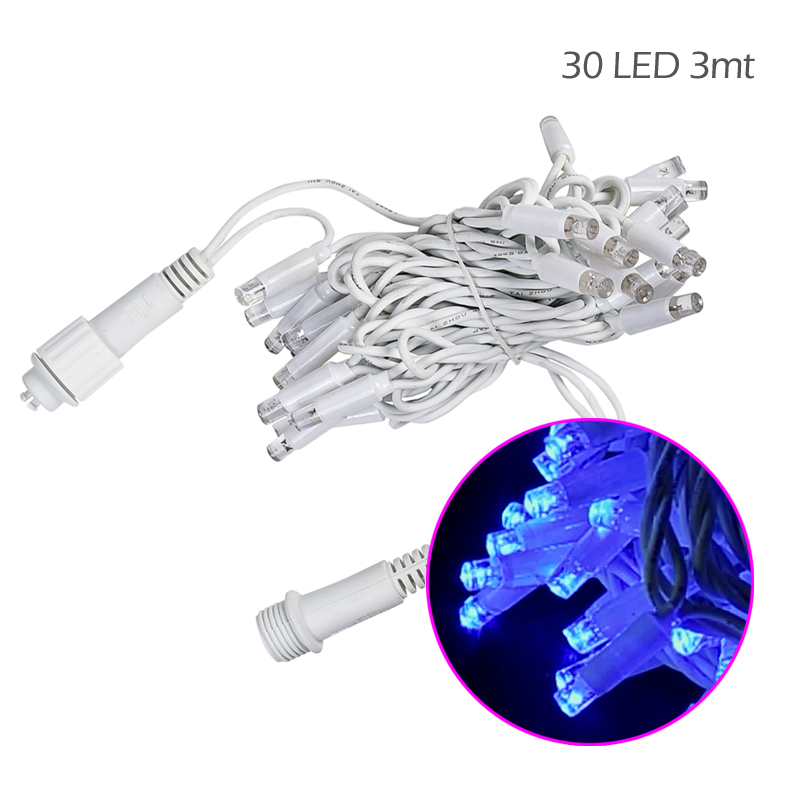 CATENA LUMINOSA 30 MAXILED LUCE BLU/BIANCA