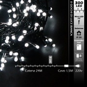 CATENA 300 LED 220V 8 GIOCHI DI LUCE BIANCA