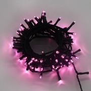 CATENA LUMINOSA LED ROSA DA 9 METRI CON 8 FUNZIONI DI ILLUMINAZIONE DECORAZIONE VERSATILE PER INTERNI ED ESTERNI