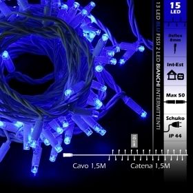 CATENA LUMINOSA 15 MAXILED LUCE BLU/BIANCA